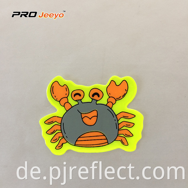 Reflective Adhesive Pvc Crab Shape Stickers For Children Rs Dw005